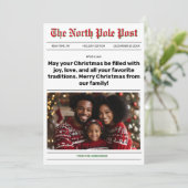 Weihnachtskarte für Nordpol Feiertagskarte (Stehend Vorderseite)