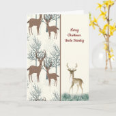 Weihnachtskarte für Onkel mit Hirsch Karte (Gelbe Blume)