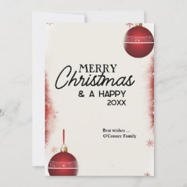 Weihnachtskarte für Ornamente - Klassischer Feiert Feiertagskarte