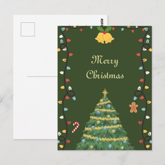 Weihnachtskarte für Ornamente Postkarte (Vorne/Hinten)