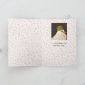 Weihnachtskarte für Owlet und Taube Feiertagskarte (Innenseite)