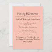 Weihnachtskarte für Pferde Einladung (Rückseite)