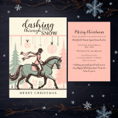 Weihnachtskarte für Pferde Einladung