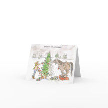 Weihnachtskarte für Pferde