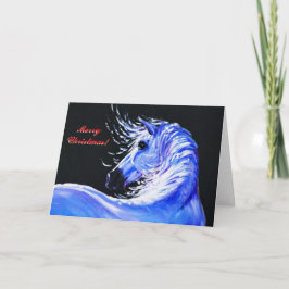 Weihnachtskarte für Pferdeliebhaber Feiertagskarte