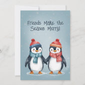 Weihnachtskarte für Pinguin-Freunde Einladung (Vorderseite)