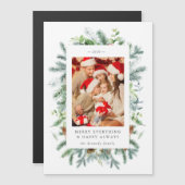 Weihnachtskarte für Pinien und Foto Magnetkarte (Vorne/Hinten)