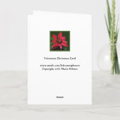 Weihnachtskarte für Poinsettia Feiertagskarte (Rückseite)
