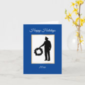 Weihnachtskarte für Polizeibeamte und Kranke-Silho Karte (Gelbe Blume)