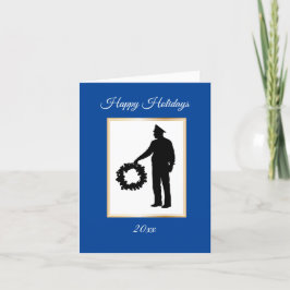 Weihnachtskarte für Polizeibeamte und Kranke-Silho Karte