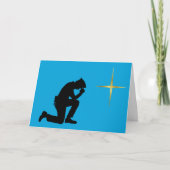 Weihnachtskarte für Polizist Silhouette Karte (Vorderseite)