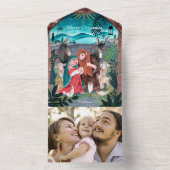 Weihnachtskarte für religiöse Krippen All In One Einladung (Innen Boden)