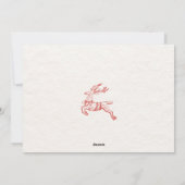 Weihnachtskarte für Rot und Beige Feiertagskarte (Rückseite)