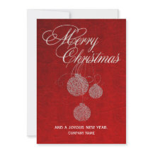 Weihnachtskarte für Rot und Silber