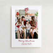 Weihnachtskarte für Rote Streifen Familie Foto Einladung