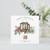 Weihnachtskarte für Rustikal Business-Logos (Stehend Vorderseite)