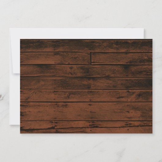 Weihnachtskarte für rustikales Holz und Streichell (Rückseite)