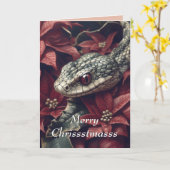 Weihnachtskarte für Schlange und Poinsettia Karte (Gelbe Blume)