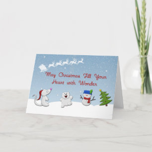 Weihnachtskarte für Schneetiere Feiertagskarte