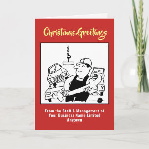 Weihnachtskarte für Scrap Metal oder Scrapyard Feiertagskarte