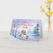 Weihnachtskarte für Sheriff Karte (Gelbe Blume)