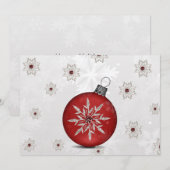 Weihnachtskarte für Silber Feiertagskarte (Vorne/Hinten)