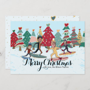 Weihnachtskarte für Snowboarder Feiertagskarte