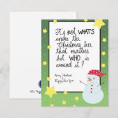 Weihnachtskarte für Snowman Feiertagskarte (Vorne/Hinten)