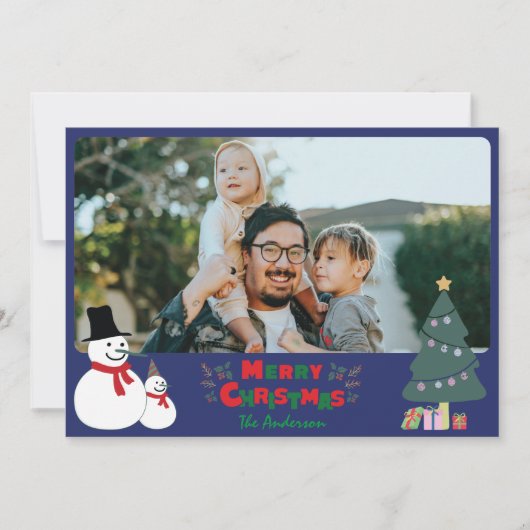 Weihnachtskarte für Snowman Feiertagskarte (Vorderseite)