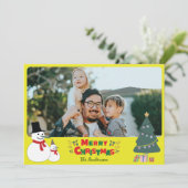 Weihnachtskarte für Snowman Feiertagskarte (Stehend Vorderseite)