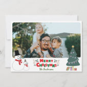 Weihnachtskarte für Snowman Feiertagskarte (Vorderseite)