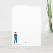 Weihnachtskarte für Snowman, Frost Feiertagskarte (Rückseite)