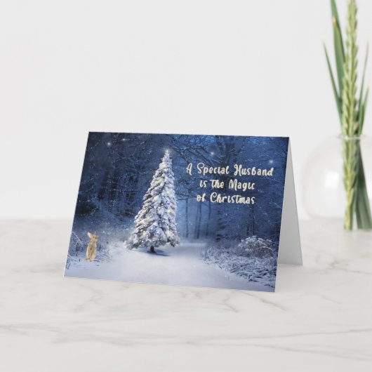 Weihnachtskarte für Special Husband Landschaftlich Karte (Vorderseite)