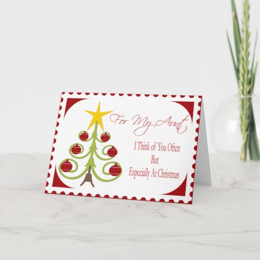 Weihnachtskarte für Tante Feiertagskarte (Vorderseite)