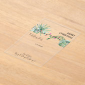 Weihnachtskarte für tropische Blätter und Lichter Acryleinladungen (Ablage )