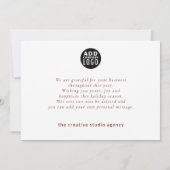 Weihnachtskarte für Unternehmen Einladung (Rückseite)