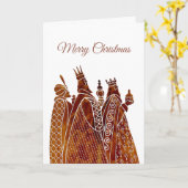 Weihnachtskarte für Unternehmen mit drei Wisemen Karte (Gelbe Blume)