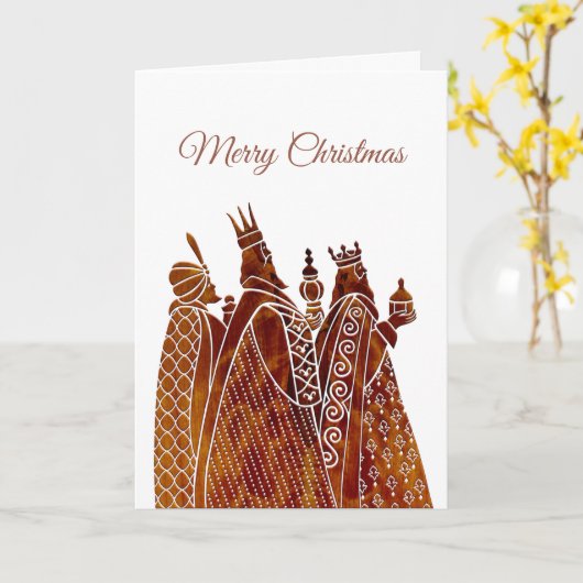 Weihnachtskarte für Unternehmen mit drei Wisemen Karte (Gelbe Blume)