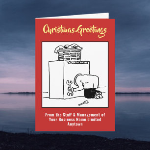 Weihnachtskarte für Unternehmen zur Reparatur von Feiertagskarte