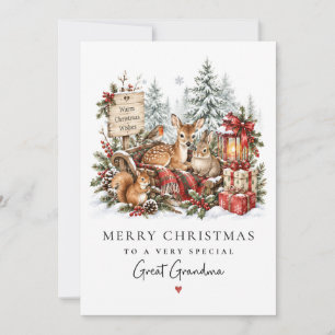 Weihnachtskarte für Urgroßmutter Großmutter Weih Feiertagskarte