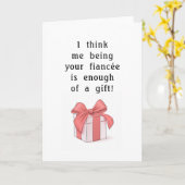 Weihnachtskarte für Verlobte oder Verlobte Karte (Gelbe Blume)