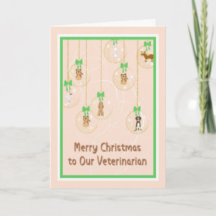 Weihnachtskarte für Veterinär- und Personalwesen Karte