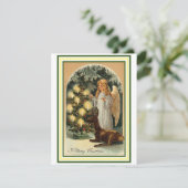 Weihnachtskarte für Vintagen Engel Dankeskarte (Stehend Vorderseite)