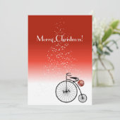 Weihnachtskarte für Vintagen Penny Feiertagskarte (Stehend Vorderseite)