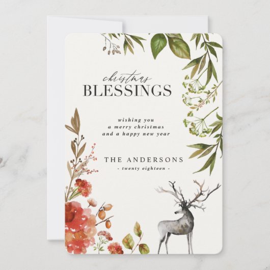 Weihnachtskarte für Wasserfarben. Feiertagskarte (Vorderseite)