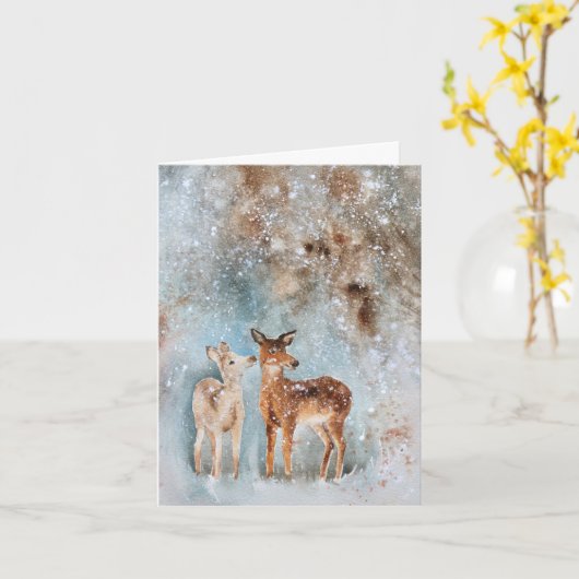 Weihnachtskarte für Wasserfarben Karte (Gelbe Blume)