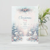 Weihnachtskarte für Watercolor Einladung (Stehend Vorderseite)