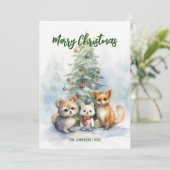 Weihnachtskarte für Watercolor Einladung (Stehend Vorderseite)