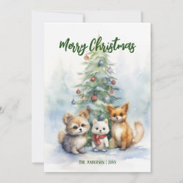 Weihnachtskarte für Watercolor Einladung