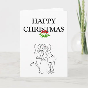 Weihnachtskarte für weibliche Partner Feiertagskarte